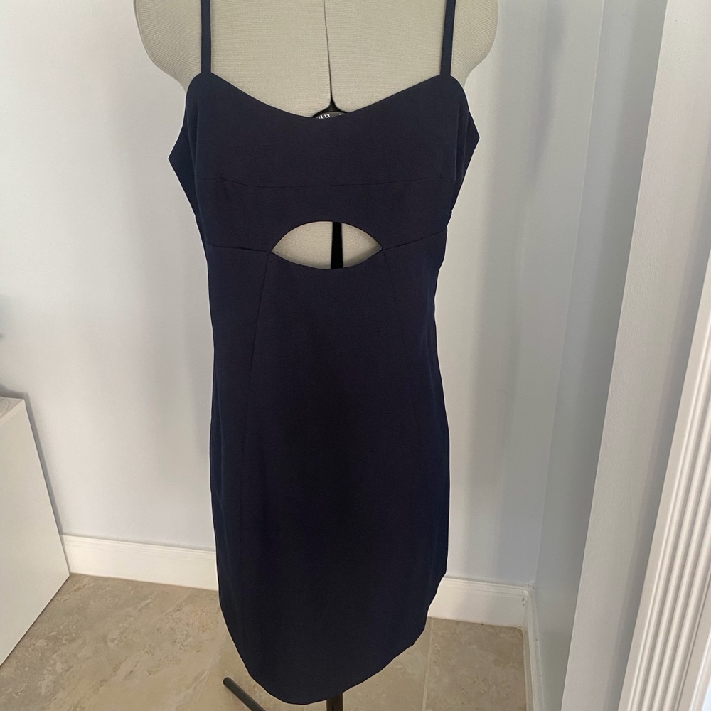 Mare Mare Anthropologie  Cut-out Shift Mini Dress Navy Blue XS